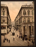 Via Roma Genoa Vintage A4 Photo Print
