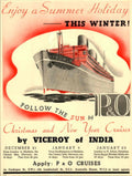Viceroy India Cruises 1 1930s Vintage Retro Advert Poster