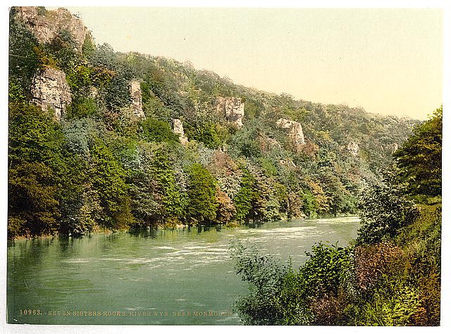 Vicinity of Seven Sisters Rocks River Wye Monmouth Vintage A4 Photo Print