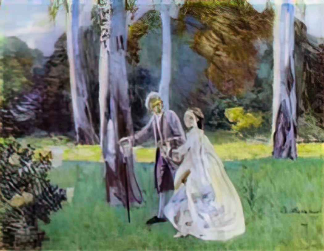 Victor Borisov Musatov a walk 1901 Art A4 Photo Print