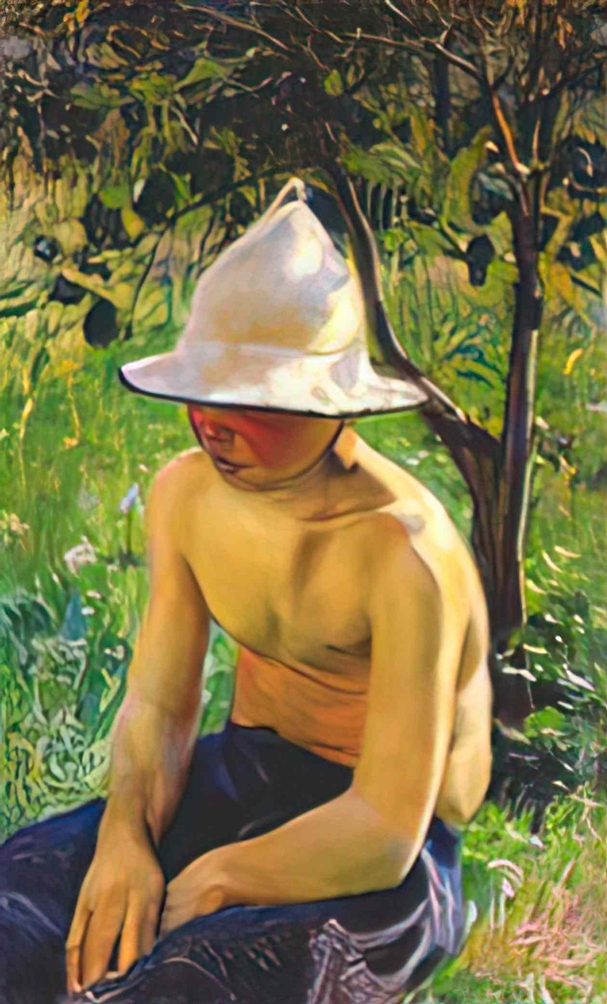 Victor Borisov Musatov boy in the garden 1898 Art A4 Photo Print