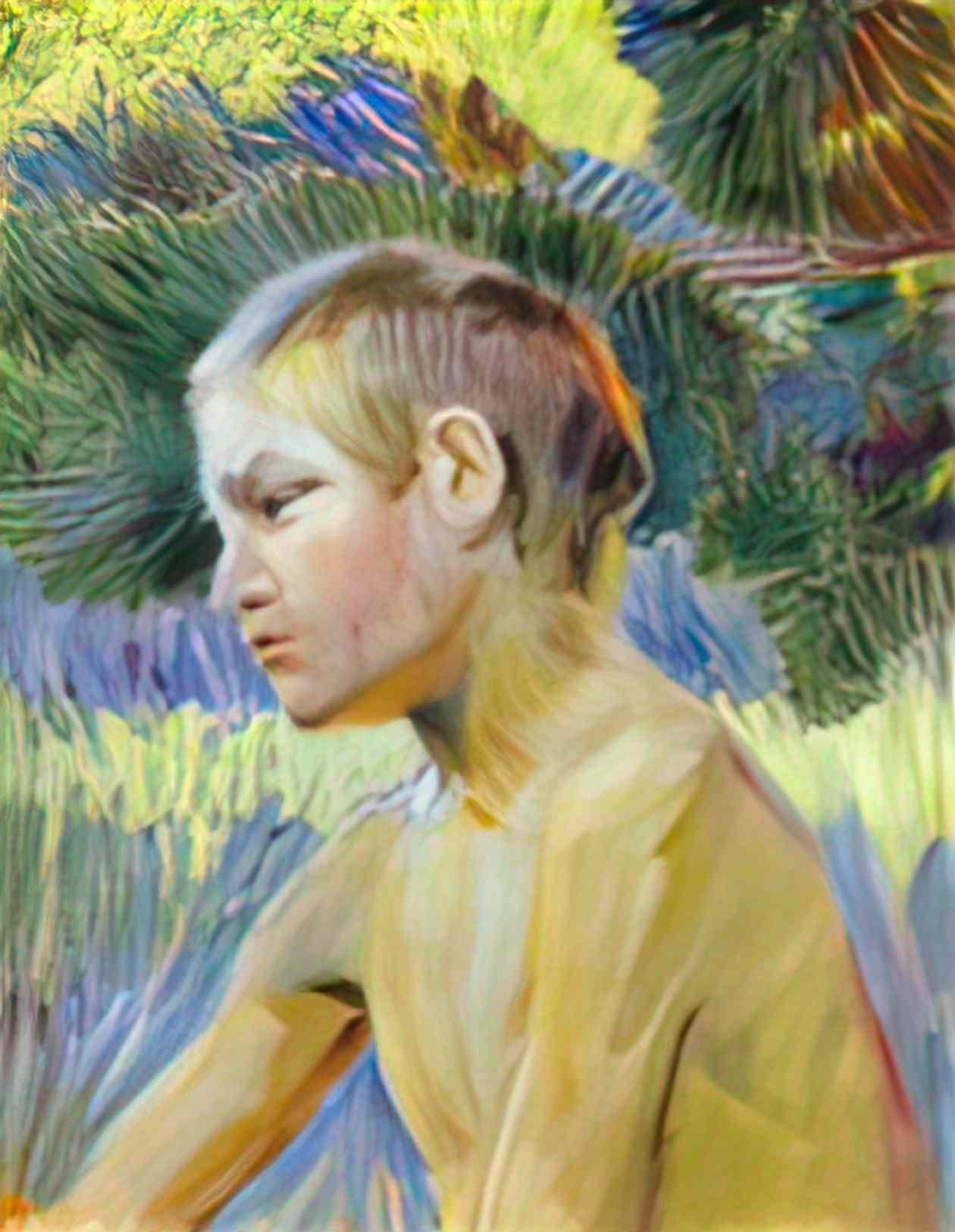 Victor Borisov Musatov boy seated 1901 Art A4 Photo Print