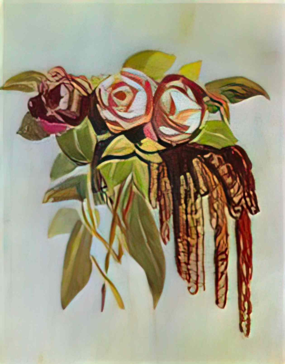 Victor Borisov Musatov roses and catkins Art A4 Photo Print