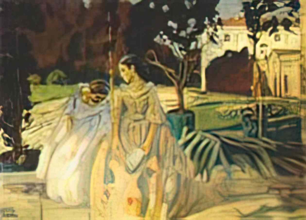 Victor Borisov Musatov tapestry 1901 Art A4 Photo Print