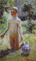 Victor Borisov Musatov the boy nearly broken jug 1899 Art A4 Photo Print