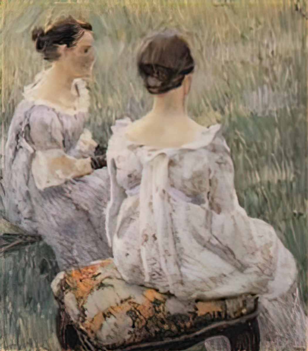 Victor Borisov Musatov two ladies 1899 Art A4 Photo Print