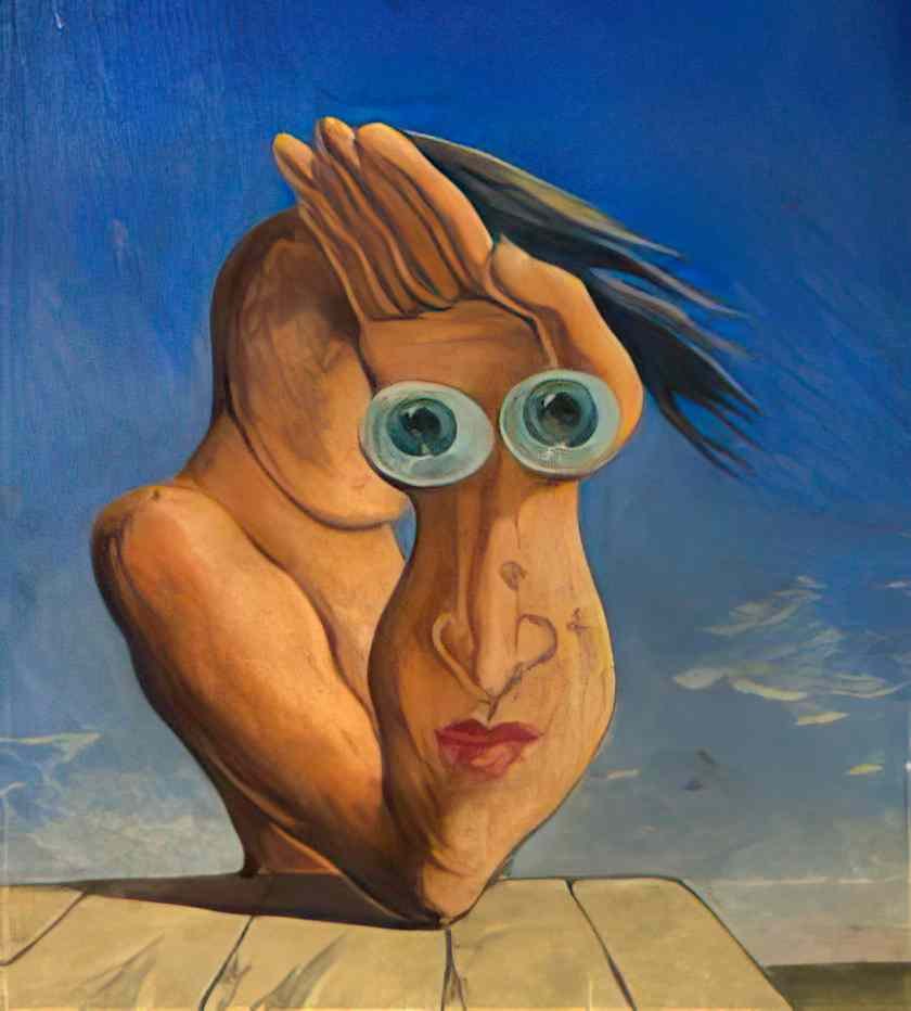 Victor Brauner composition with portrait 1935 Art A4 Photo Print