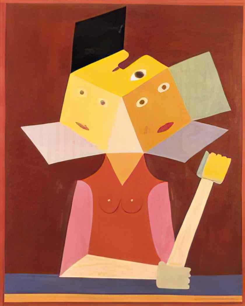 Victor Brauner femme regardant au loin Art A4 Photo Print