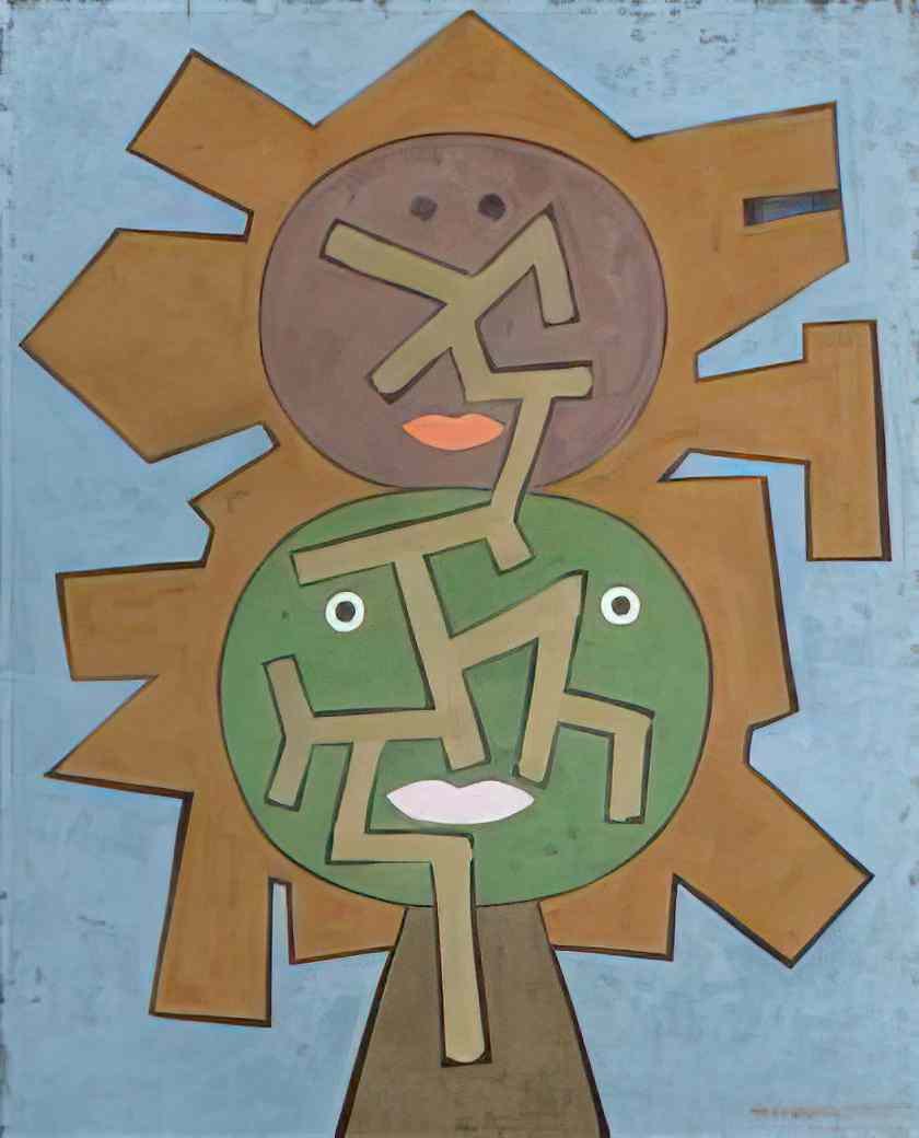 Victor Brauner les deux forces 1960 Art A4 Photo Print