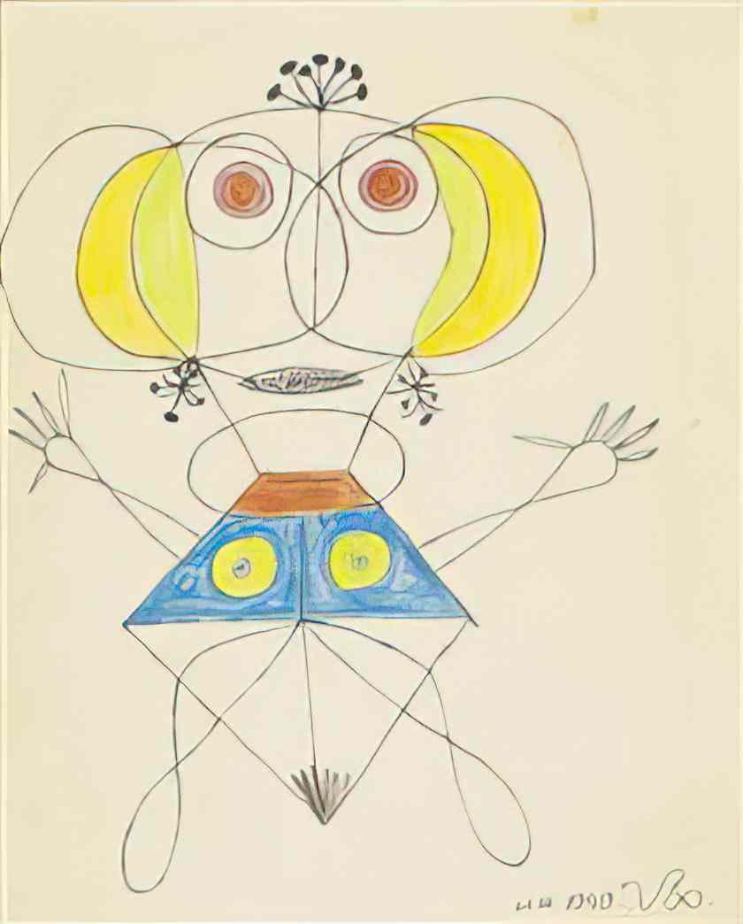 Victor Brauner personnage hi roglyphe 1949 Art A4 Photo Print