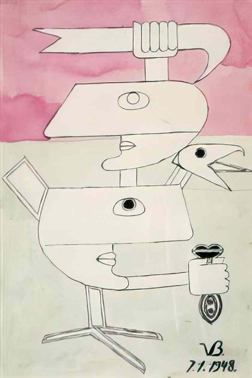 Victor Brauner progression pantaculaire 1948 Art A4 Photo Print