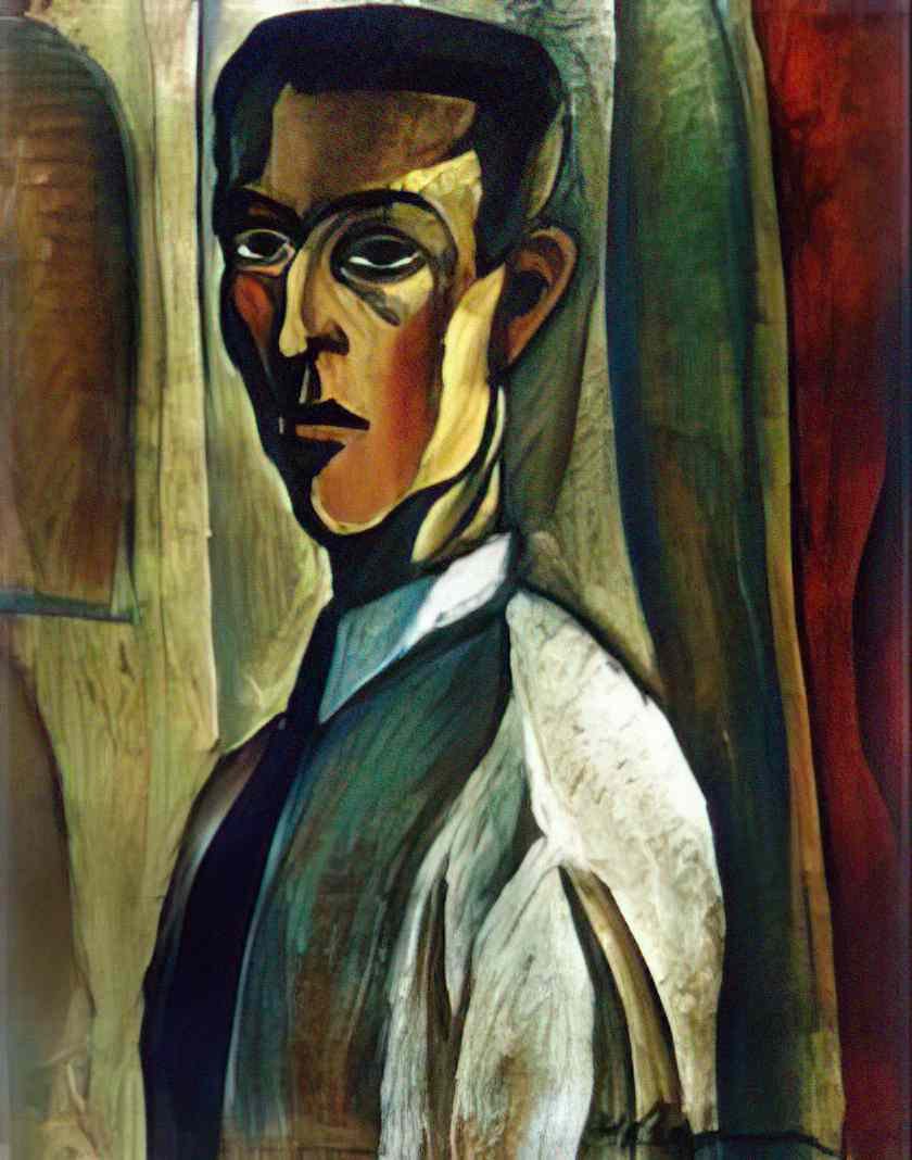 Victor Brauner self portrait 1923 Art A4 Photo Print