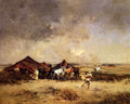 Victor Pierre Huguet Arab Encampment A4 Photo Print