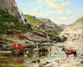 Victor Pierre Huguet Arabs Resting In A Gorge A4 Photo Print