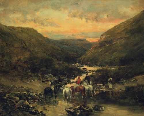 Victor Pierre Huguet Ravine Near Biskra A4 Photo Print