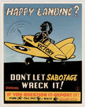 Victory Biplane Landing American World War II Advert Poster