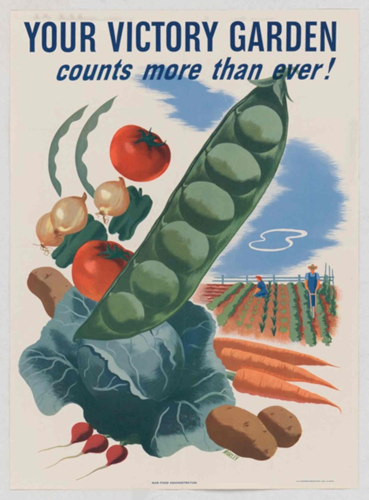 Victory Garden Vegetables American World War II Advert Poster