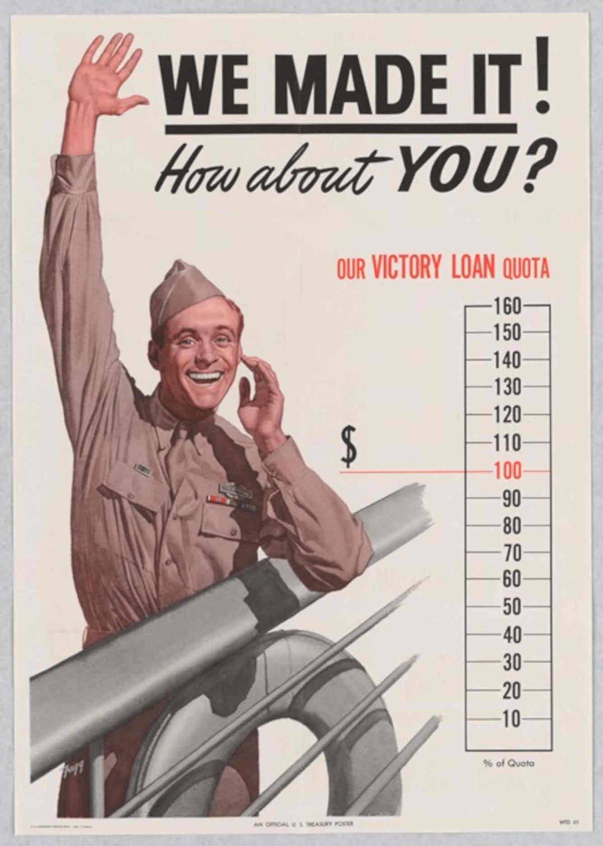 Victory Loan Soldier American World War II Advert Poster