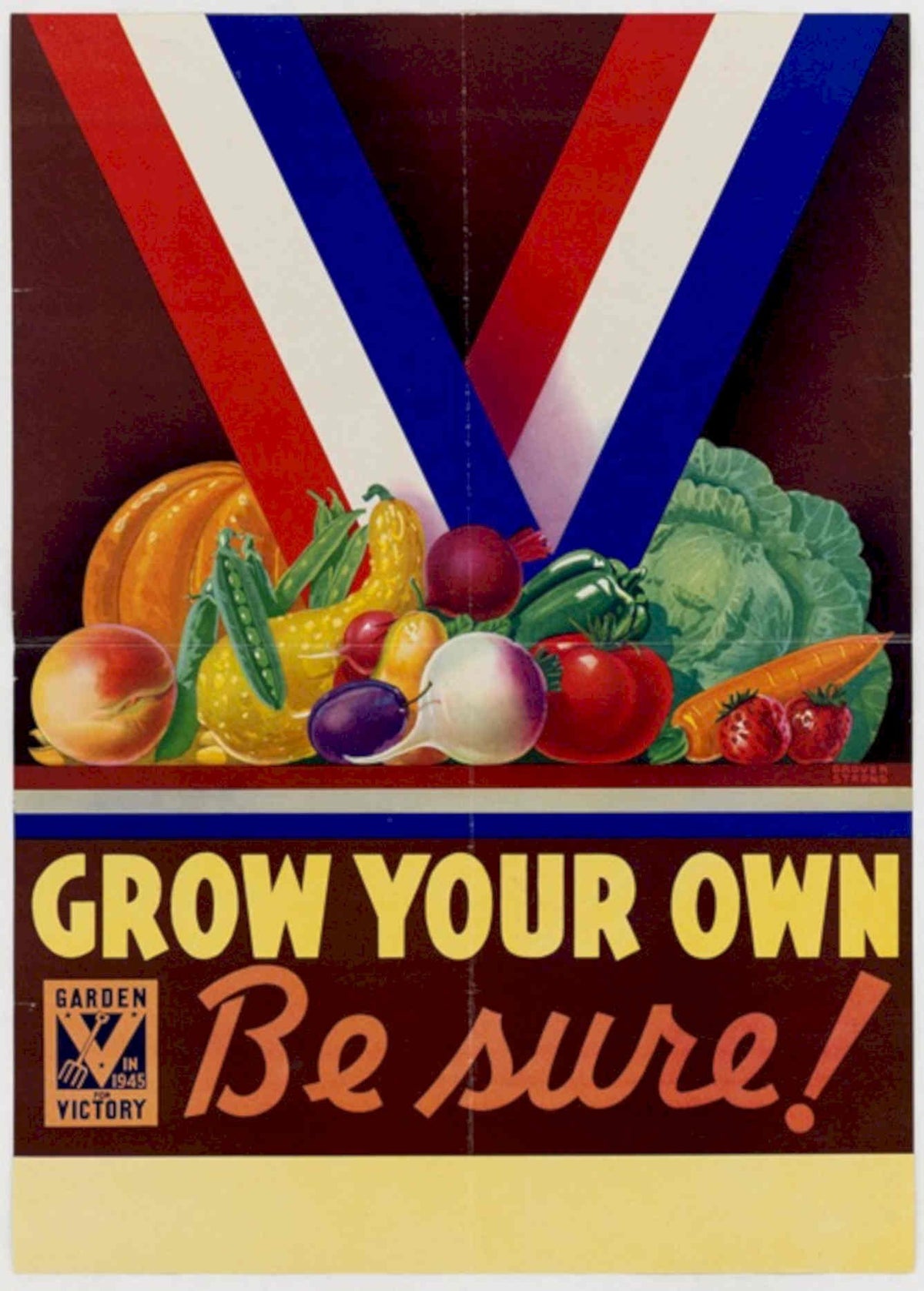 Victory Vegetables Garden American World War II Advert Poster
