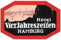Vier Jahres Luggage Label Vintage A4 Photo Print