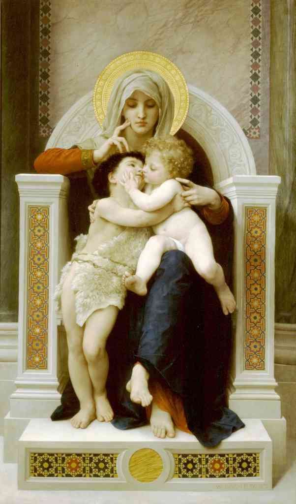 Vierge Jesus Saintjeanbaptiste 1875 Bouguereau A4 Photo Print