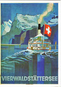 Vierwald Dampferschiff Vintage Advert A4 Photo Print