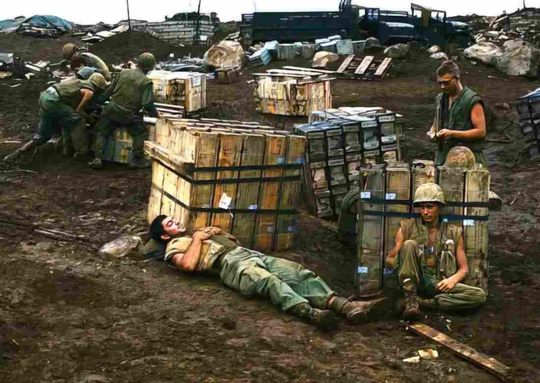 Vietnam fire6c Military A4 Photo Print
