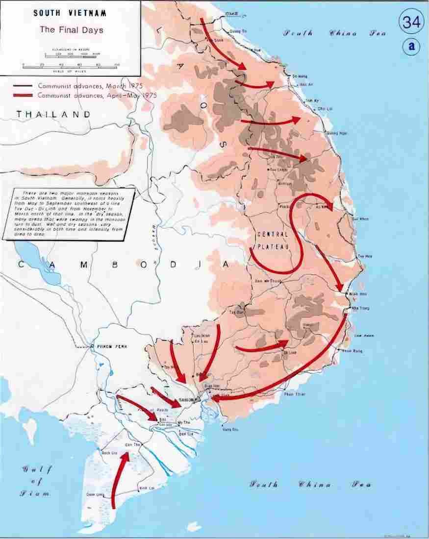 Vietnam map4 Military A4 Photo Print