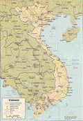 Vietnam map5 Military A4 Photo Print