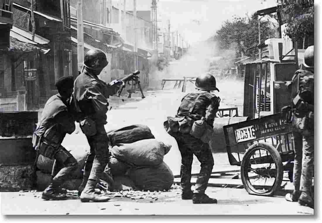 Vietnam saigonfight Military A4 Photo Print