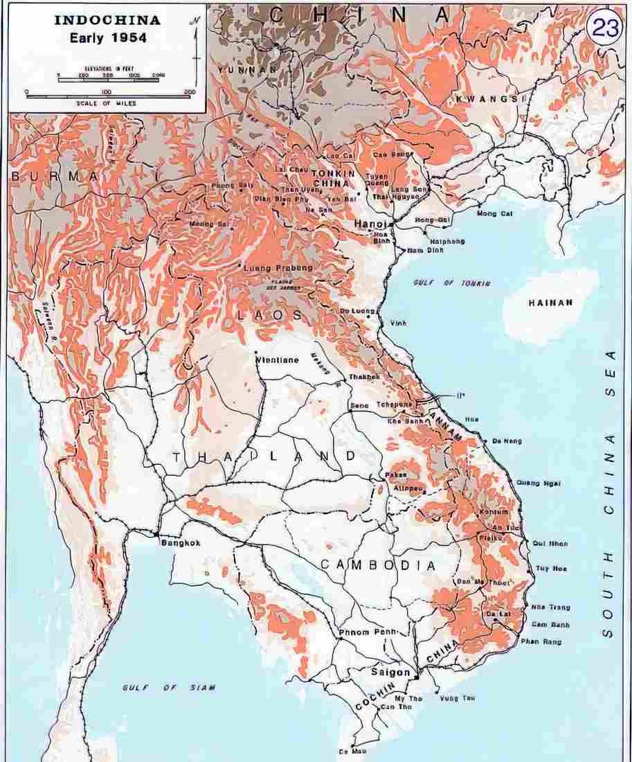 Vietnam vietnam war map 23 Military A4 Photo Print