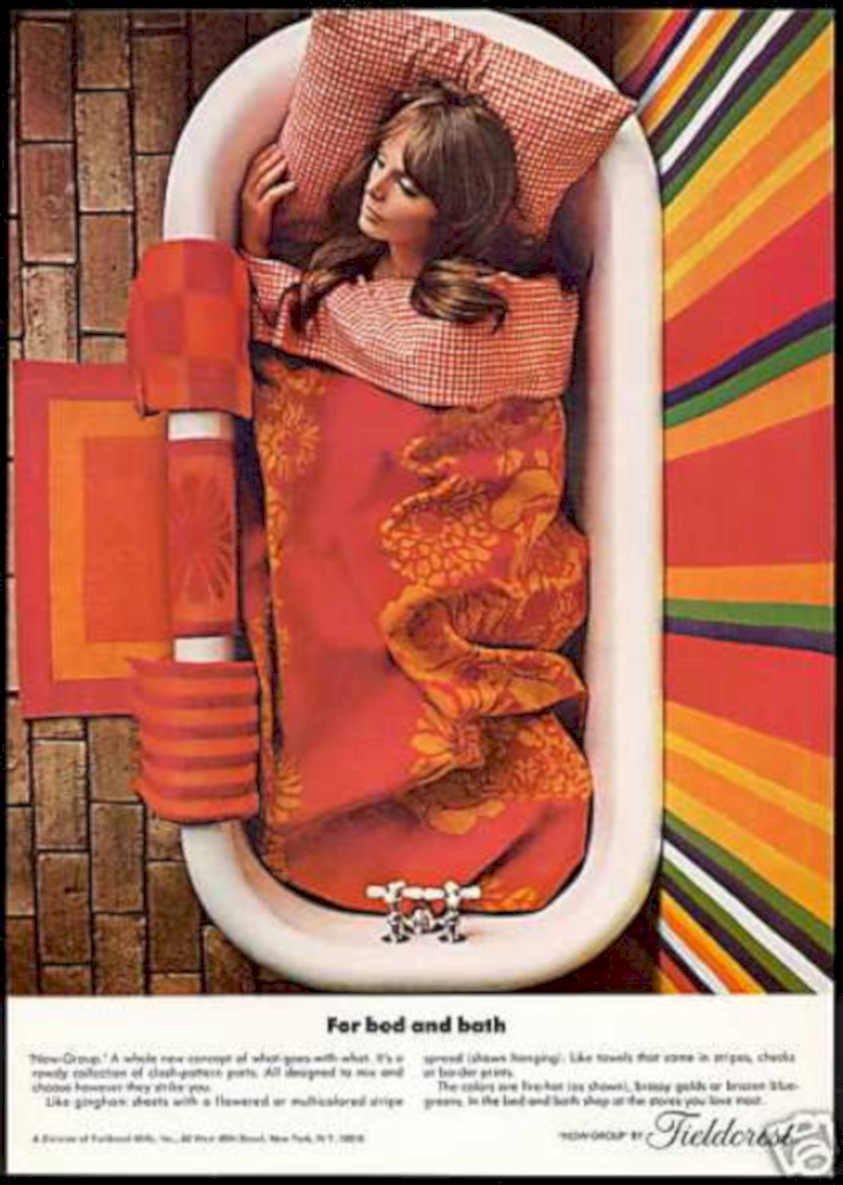 View Drape Bath Vintage Retro Advert Ads A4 Photo Print