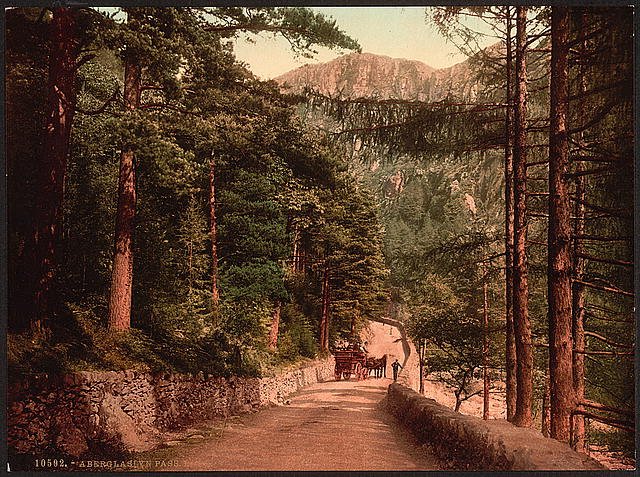 View I Aberglaslyn Pass Vintage A4 Photo Print