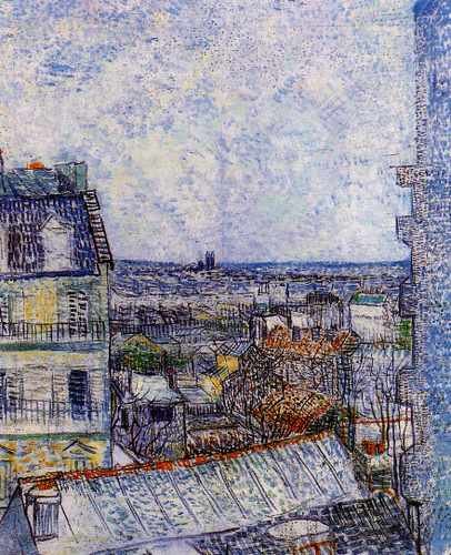 View Of Paris From Vincents Room In The Rue Lepic 1887 A4 Photo Print