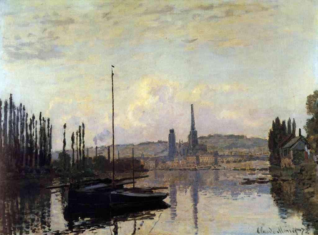 View Of Rouen Monet A4 Photo Print