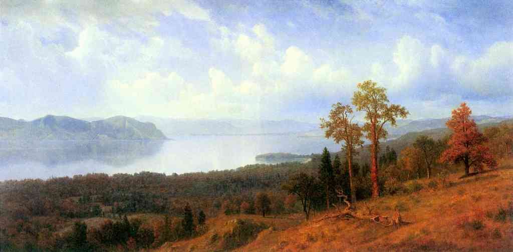 View Of The Hudson River Vally Bierstadt A4 Photo Print