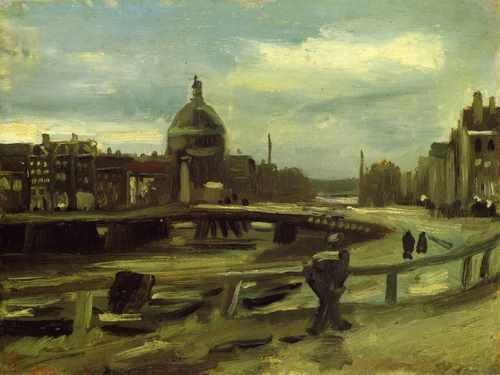 View On The Singel In Amsterdam 1885 A4 Photo Print