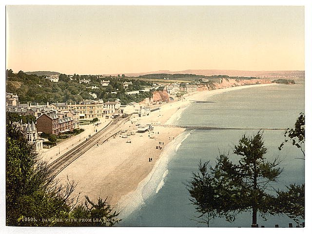 View from Lea Mount Dawlish Vintage A4 Photo Print