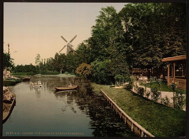 View from Rijnsburgerburg Leyden Vintage A4 Photo Print
