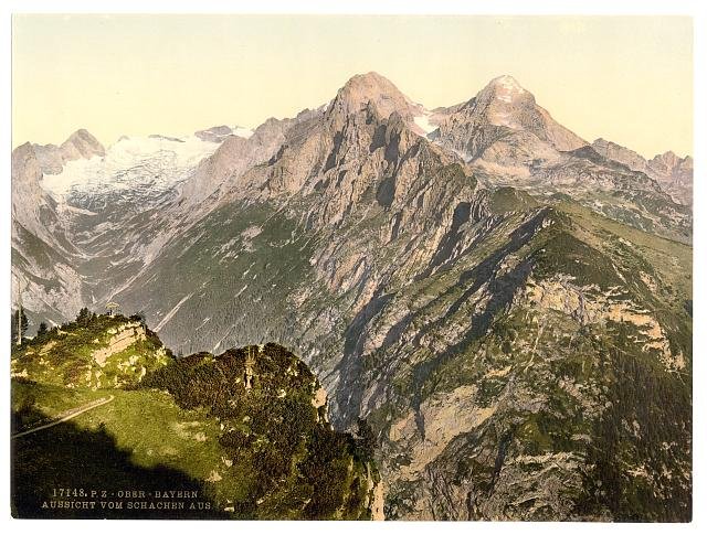 View from Schachen Upper Bavaria Vintage A4 Photo Print