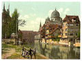 View from the Schutt Isle Nuremberg Bavaria Vintage A4 Photo Print