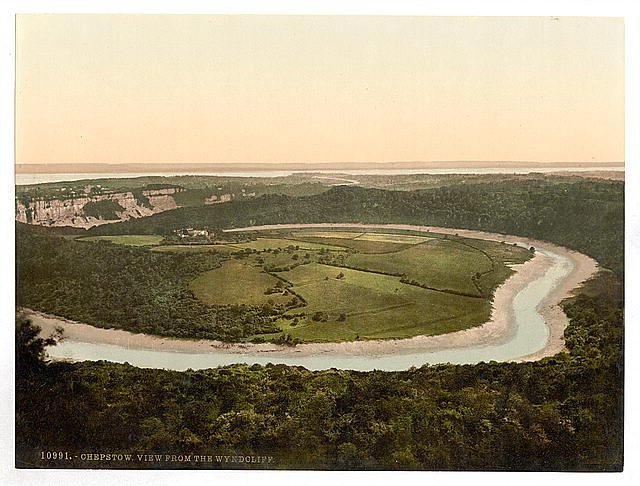 View from the Wyndcliffs Chepstow Vintage A4 Photo Print