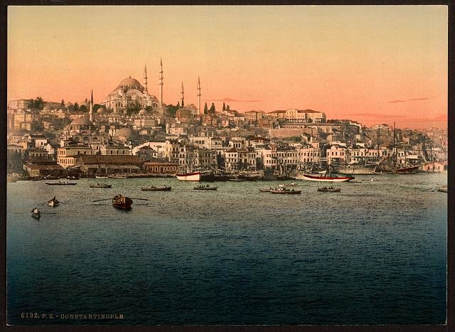 View from the bridge Constantinople Vintage A4 Photo Print
