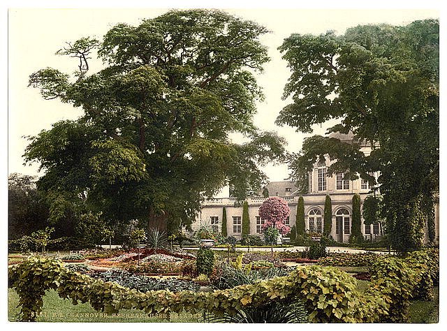 View in Herrenhausen grounds Hanover Vintage A4 Photo Print