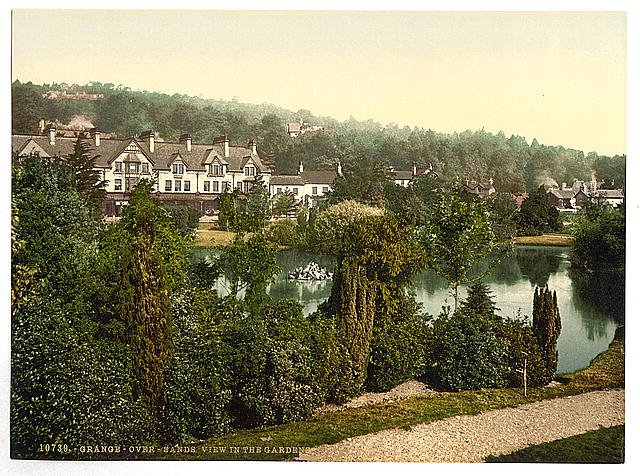 View in gardens Grange over Sands Vintage A4 Photo Print