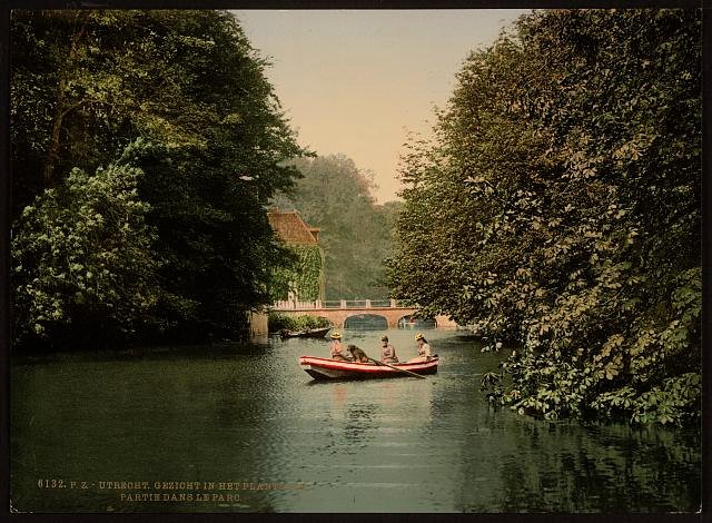 View in the park Utrecht Vintage A4 Photo Print