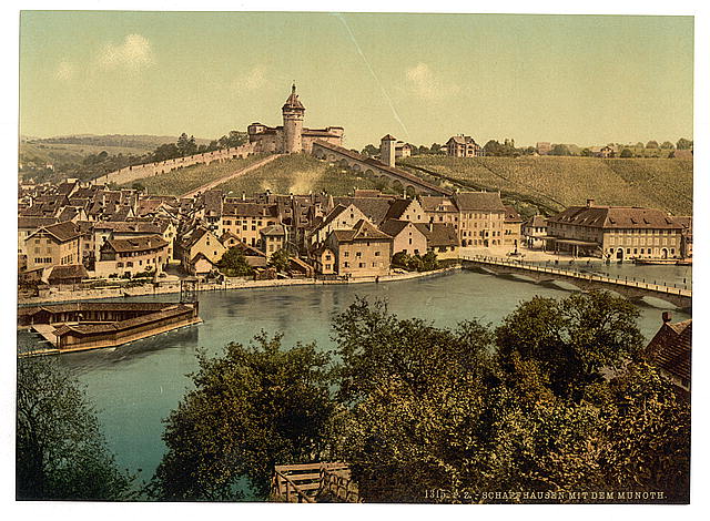 View of Schaffhausen Vintage A4 Photo Print