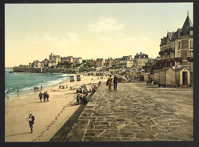 View of the beach Parame Vintage A4 Photo Print