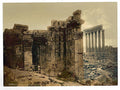 View of the two temples Baalbek Vintage A4 Photo Print