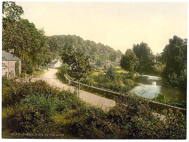 View on the Ern ie Earn Comrie Vintage A4 Photo Print